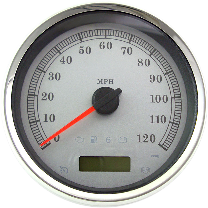 DRAG SPECIALTIES Electronic Speedometer - Silver - 120 MPH 83104S
