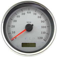 DRAG SPECIALTIES Electronic Speedometer - Silver - 120 MPH 83104S