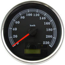 DRAG SPECIALTIES Electronic Speedometer - Black - 220 KPH 83105B