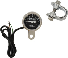 DRAG SPECIALTIES Electronic Mini Tachometer - Steel Housing - LED Illuminated Black Face - 1-7/8" 21-6962NUDS
