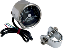 DRAG SPECIALTIES 2.4" Mini Electronic 8000 RPM Tachometer - Chrome Housing - Black Face 21-6910NUDS