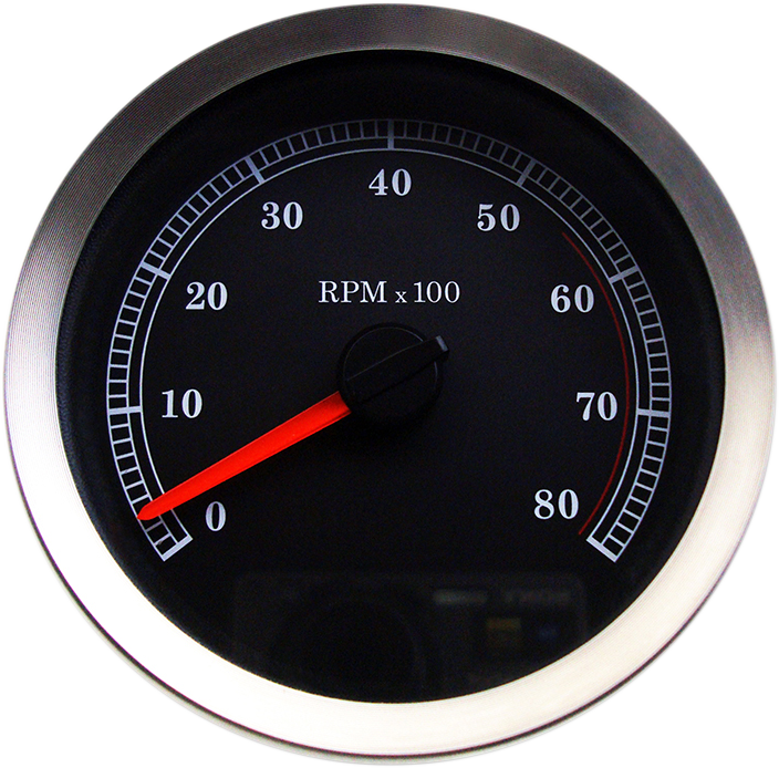 DRAG SPECIALTIES 4" Electronic Tachometer - Black Face 83114B