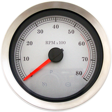 DRAG SPECIALTIES 4" Electronic Tachometer - White Face 83114S