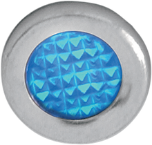 DRAG SPECIALTIES Snap-In Indicator Light - Blue - Stainless Steel Bezel 162606