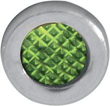 DRAG SPECIALTIES Snap-In Indicator Light - Green - Stainless Steel Bezel 162607