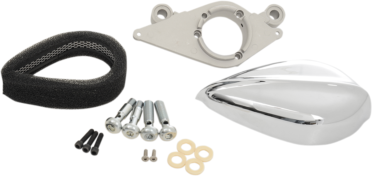 PAUGHCO Teardrop Air Cleaner Assembly Kit - Chrome 701-201