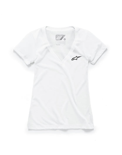 Women's Ageless V Neck Tee White Lg
