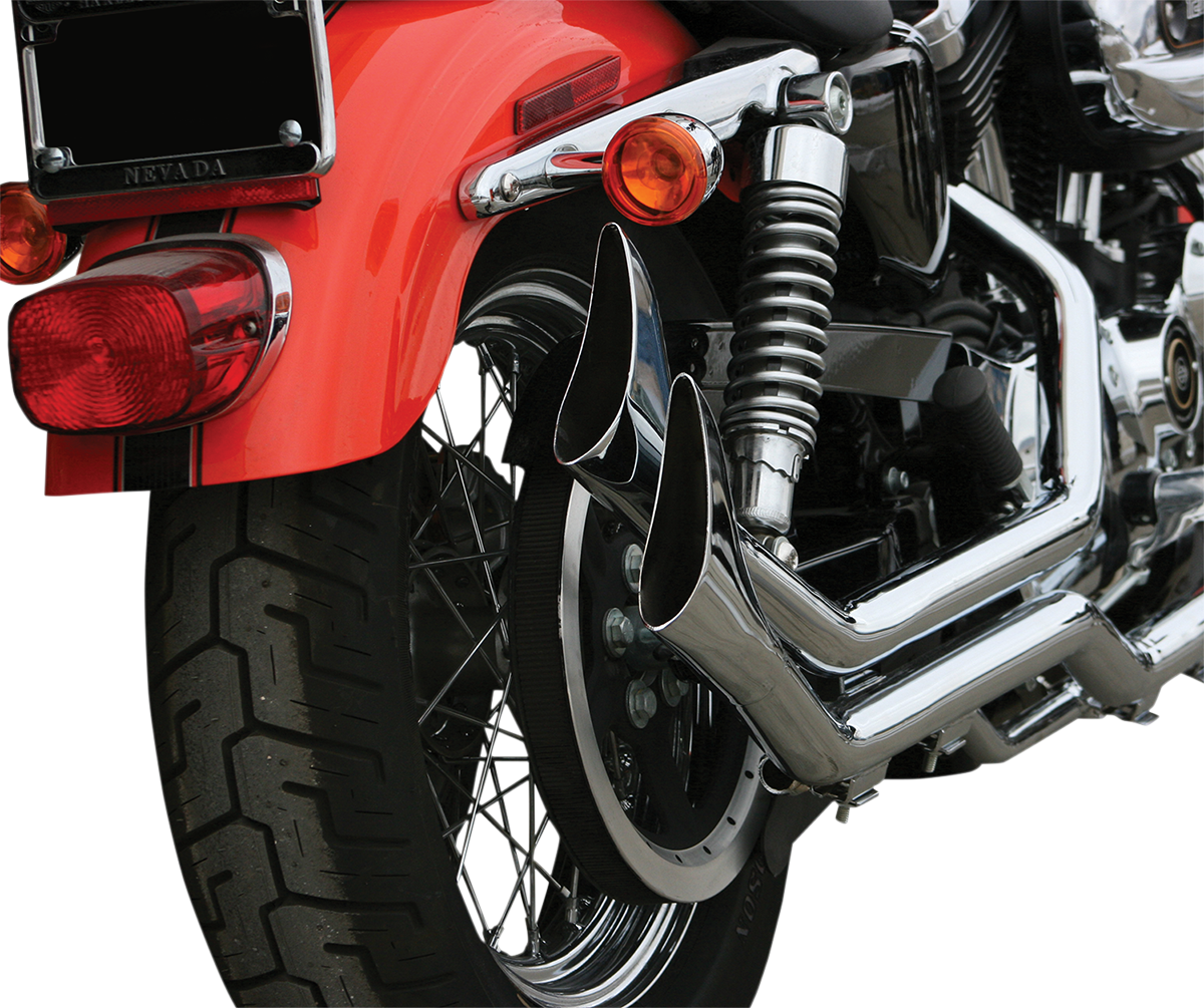 PAUGHCO Side by Side Upsweep Exhaust System - Chrome 719-4-SBS