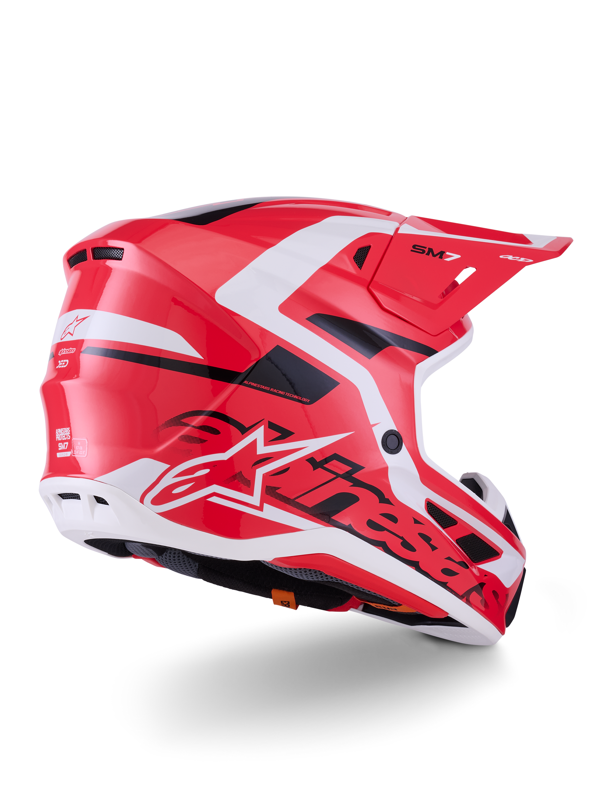 Sm7 Deed Helmet Red/Blk/Wht Glossy Xl