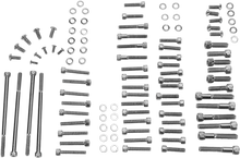 DRAG SPECIALTIES Bolt Kit - Complete Motor - Smooth/Socket-Head - Black/Chrome - '07-'17 Softail/Dyna MK699SBK
