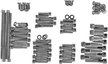 DRAG SPECIALTIES Bolt Kit - Complete Motor - Knurled/Socket-Head - Black/Chrome - '07-'16 Touring MK700BK
