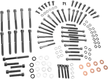 DRAG SPECIALTIES Bolt Kit - Complete Motor - Knurled/Socket-Head - Black/Chrome - '04-'21 Sportster MK694BK