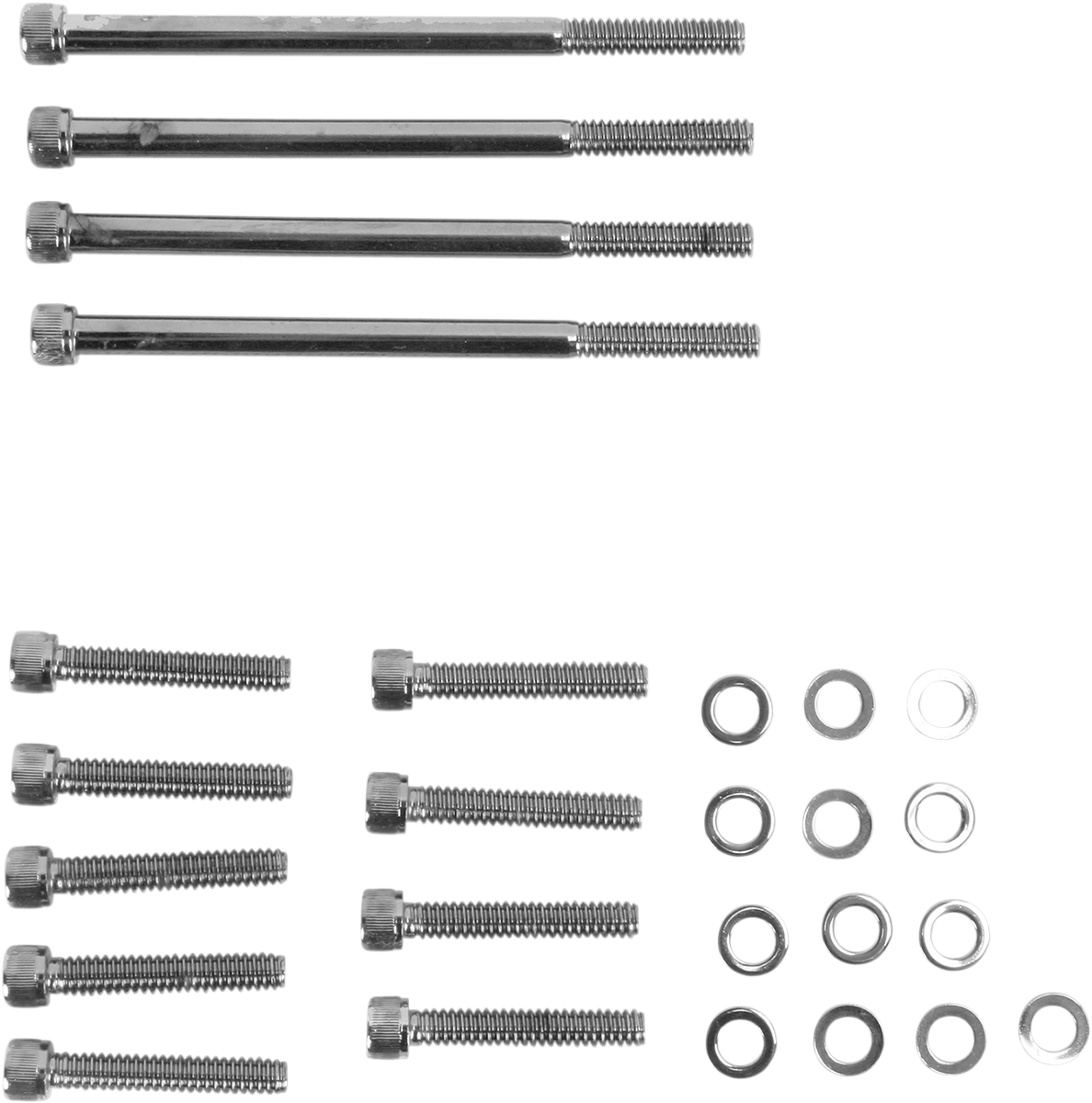 DRAG SPECIALTIES Bolt Kit - Primary Cover - Knurled - Black/Chrome - '07-'17 Softail/Dyna MK672BK