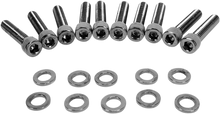 DRAG SPECIALTIES Bolt Kit - Cam Cover - Knurled - Black/Chrome - '99-'17 Twin Cam MK373BK