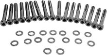 DRAG SPECIALTIES Bolt Kit - Primary Cover - Knurled - Black/Chrome - '04-'21 Sportster MK685BK