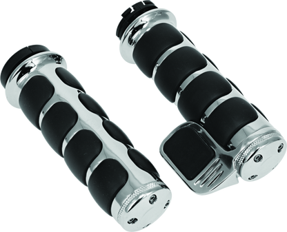 Kuryakyn ISO Grip With Throttle Boss Dual Cable Chrome
