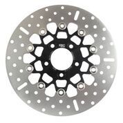 V Twin Street Rotor Rsd019blk Floating Chrome/Black