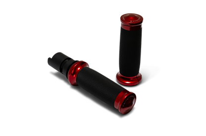 Performance Machine  24-25 Touring, 2025 Softail TBW  Contour Handle Grip Set - Red