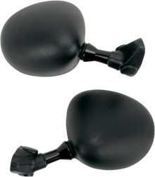 KIMPEX Mirror - Side View - Panel Mount - Round - Black 284000