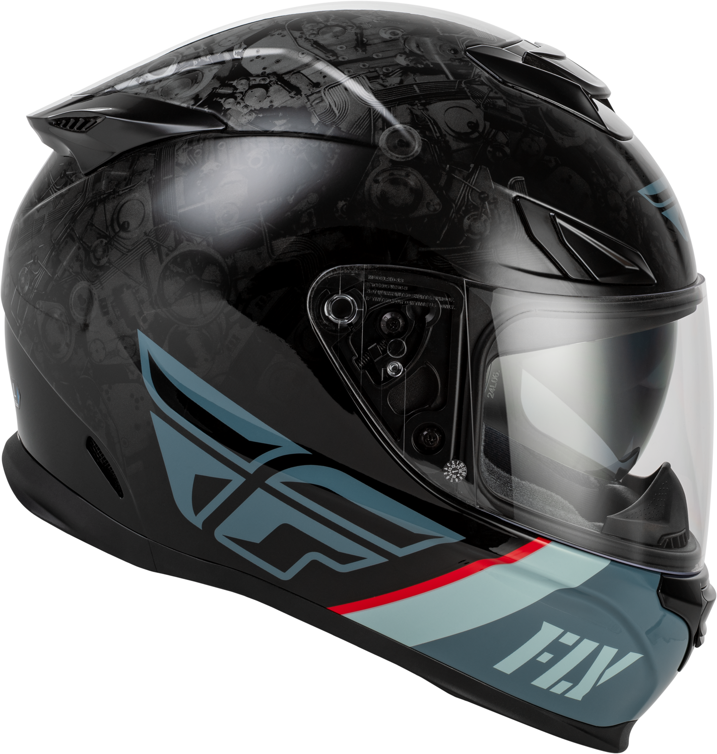 Sentinel Mech Helmet Black/Grey/Red Md
