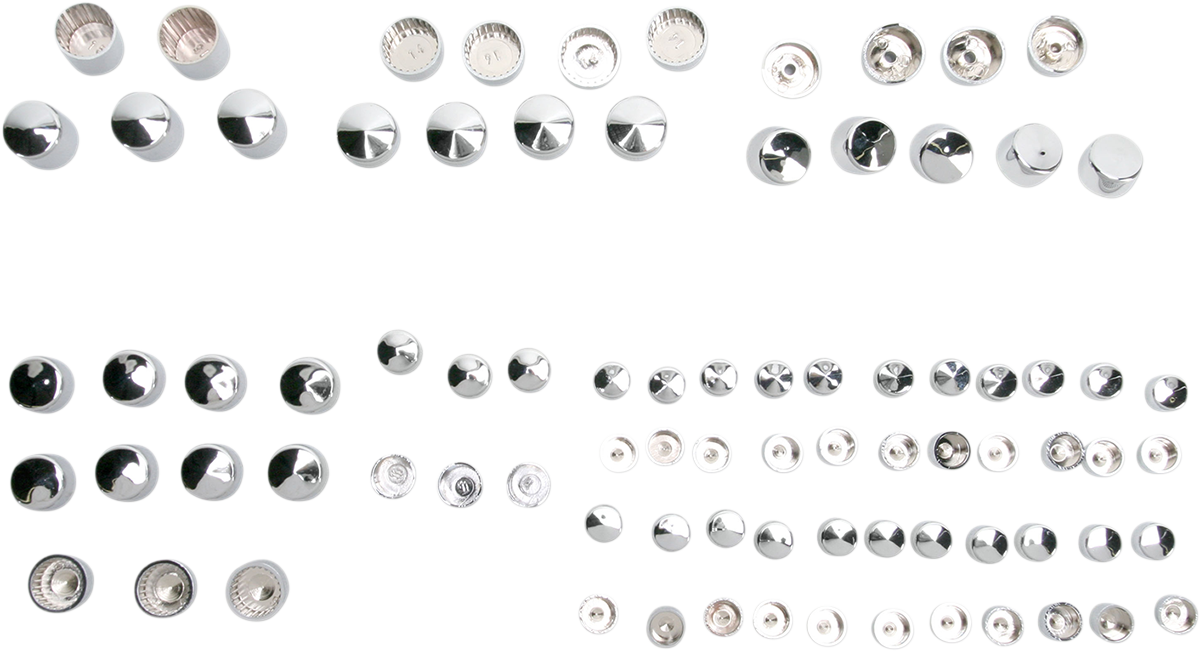 DRAG SPECIALTIES Bolt Cover Kit - Standard/Engine - Chrome - '99-'06 Touring 352004