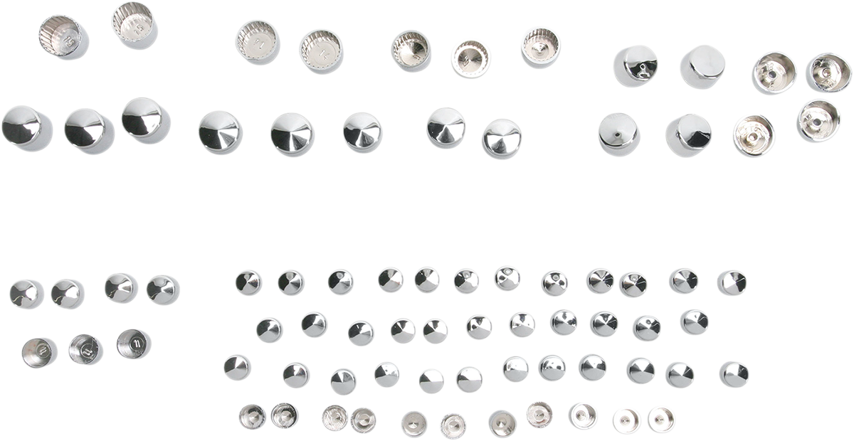 DRAG SPECIALTIES Bolt Cover Kit - Standard/Engine - Chrome - '06-'17 Dyna 352006