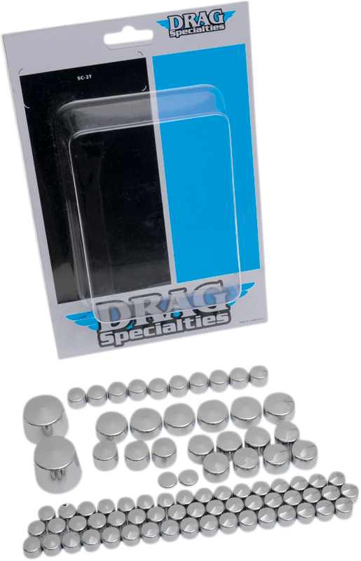 DRAG SPECIALTIES Bolt Cover Kit - Standard/Engine - Chrome - '07-'10 Softail 352011