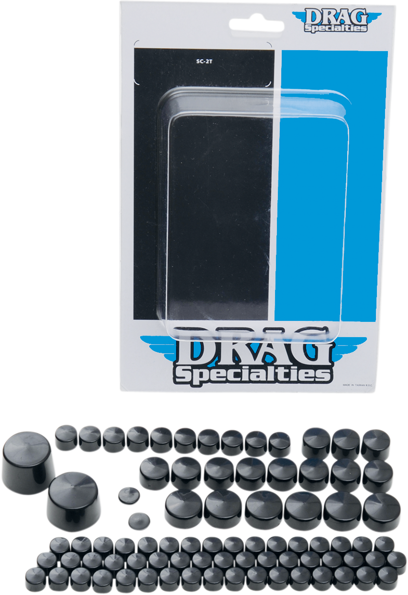 DRAG SPECIALTIES Bolt Cover Kit - Standard/Engine - Black - '07-'10 Softail 352012