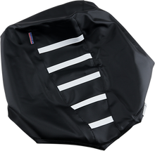 PARTS UNLIMITED Ribbed Seat Cover - Black/White - Arctic Cat CAT-102-337