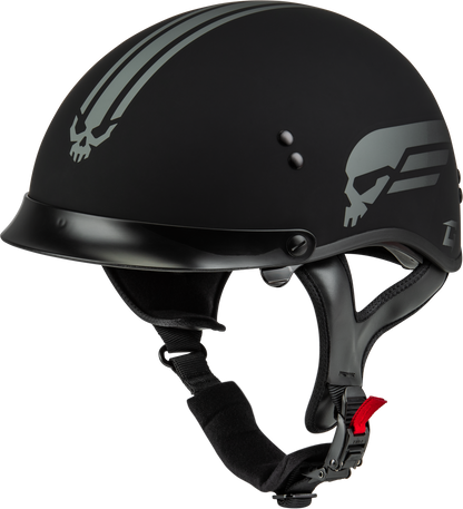 Hh 65 Retribution Helmet W/Peak Matte Black/Silver Sm