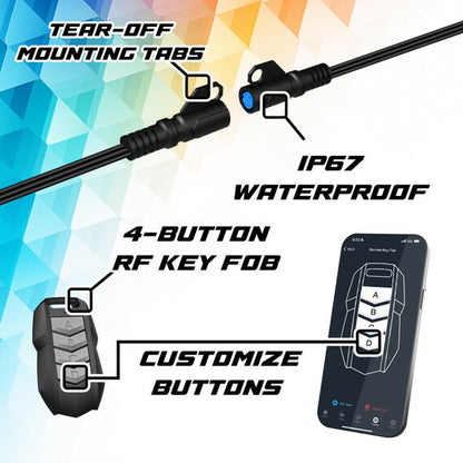 Xkmax Rgbw Whip Kit 2 Pc 32 In.