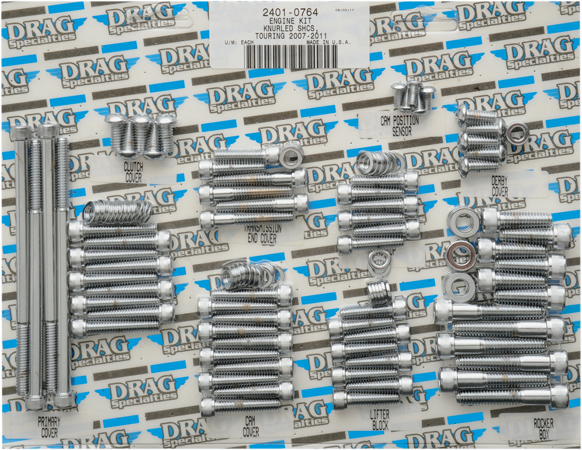 DRAG SPECIALTIES Bolt Kit - Complete Motor - Knurled/Socket-Head - '07-'16 Touring MK700