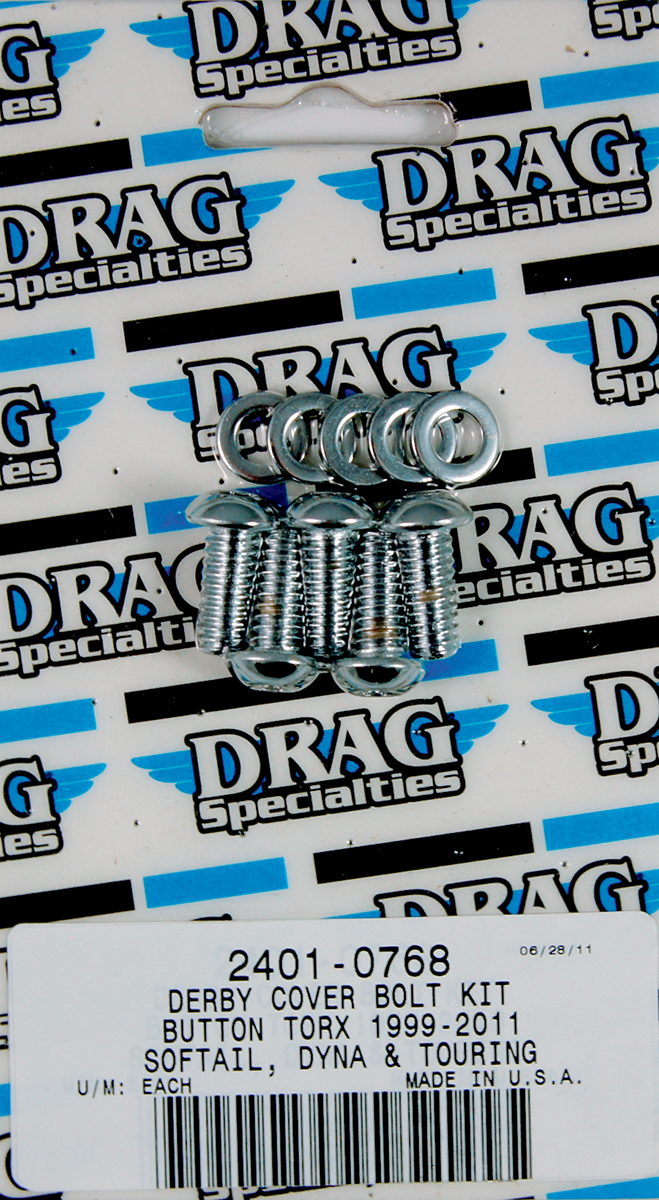 DRAG SPECIALTIES Bolt Kit - Derby Cover - Smooth/Button-Head/Torx - Dyna/Softail/Touring MK675