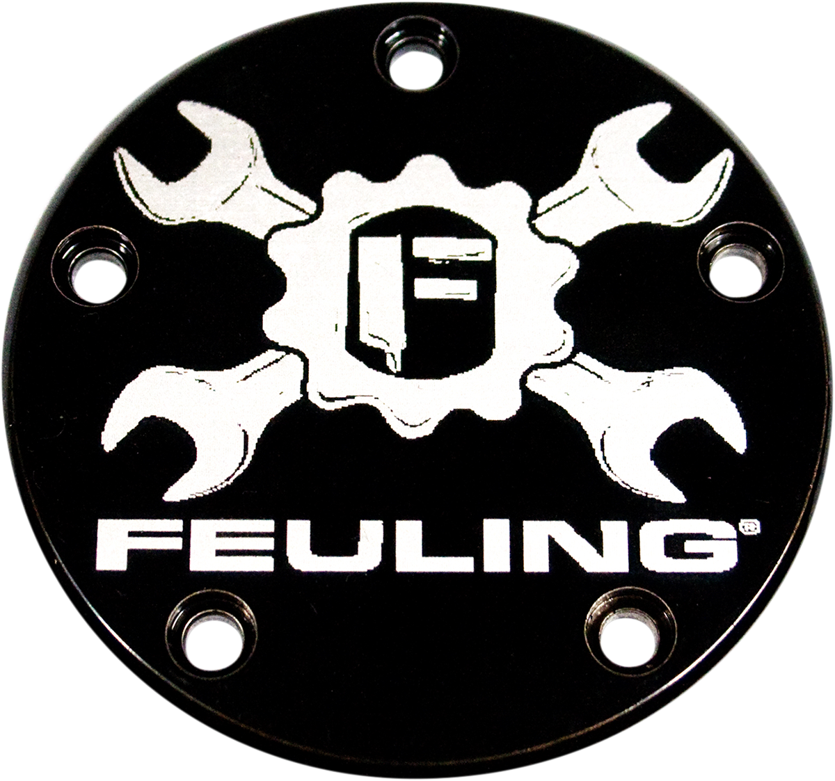 FEULING PARTS Point Cover - 5 Hole - Black - Twin Cam 9124