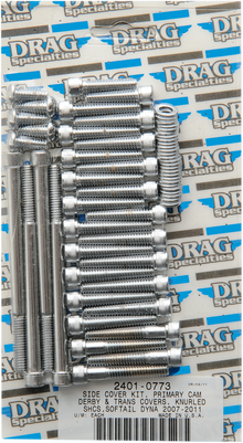 DRAG SPECIALTIES Bolt Kit - Primary/Transmission Side Cover/Derby Cover - Knurled - Softail/Dyna MK695
