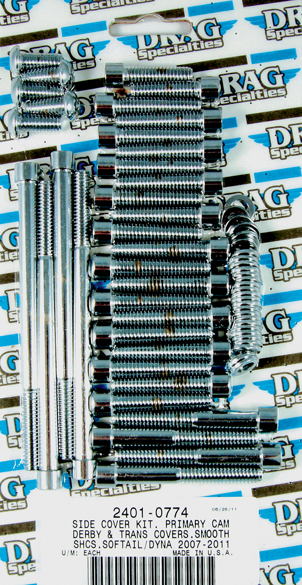 DRAG SPECIALTIES Bolt Kit - Primary/Transmission Side Cover/Derby Cover - Smooth - Softail/Dyna MK695S