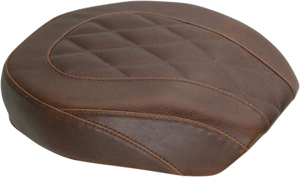 MUSTANG Wide Tripper Rear Seat - Diamond - Brown - Dyna '06-'17 76709