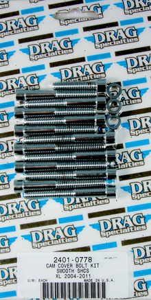DRAG SPECIALTIES Bolt Kit - Cam Cover - Smooth - Chrome - '04-'21 Sportster MK687S
