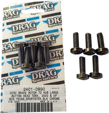 DRAG SPECIALTIES Mounting Kit - Rotor to Hub - Front - Black MK771BK