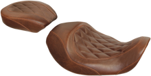 MUSTANG Forward Wide Tripper Solo Seat - Diamond - Brown - Dyna '06-'17 76711