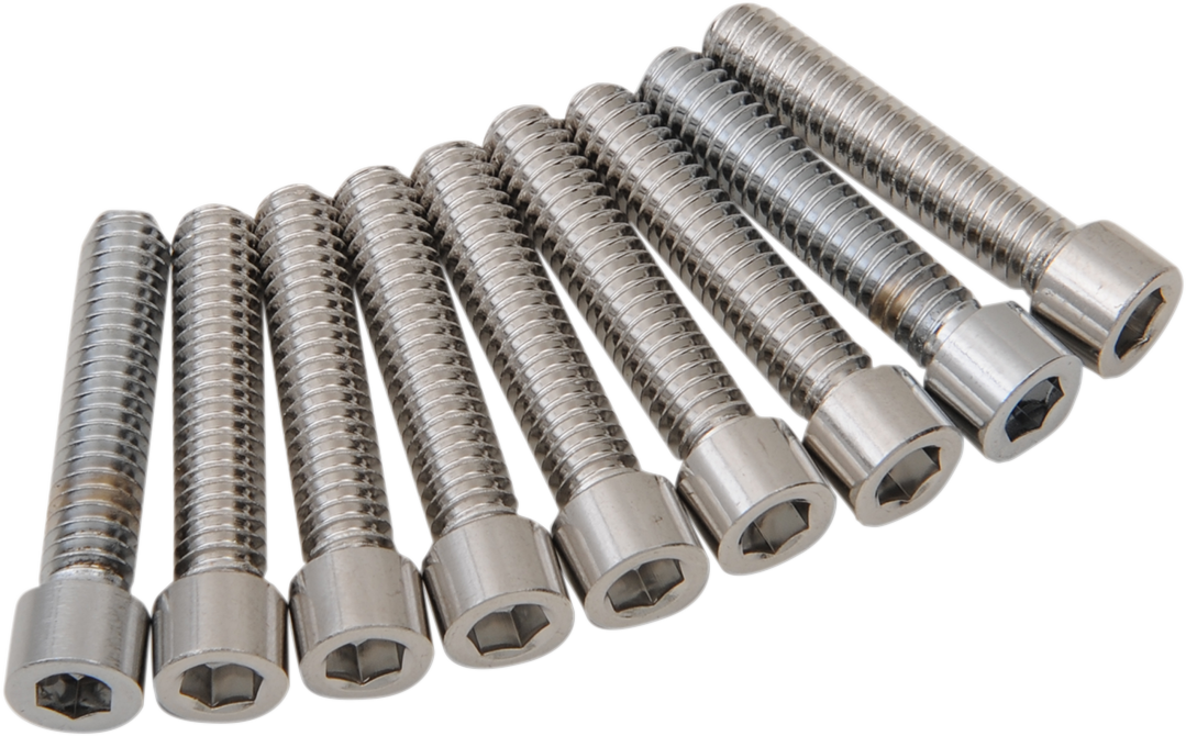 DRAG SPECIALTIES Bolt Kit - Cam Cover - Smooth/Socket-Head - Chrome - M8 MK779S