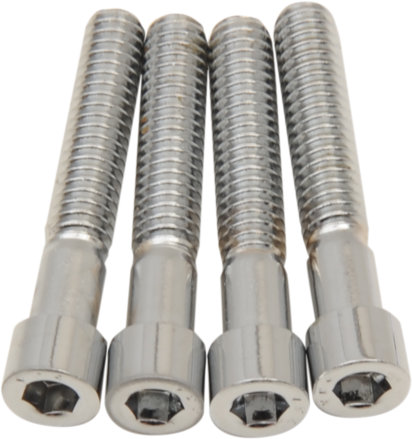 DRAG SPECIALTIES Bolt Kit - Transmission Side Cover - Smooth/Socket-Head - Chrome - M8 MK782S