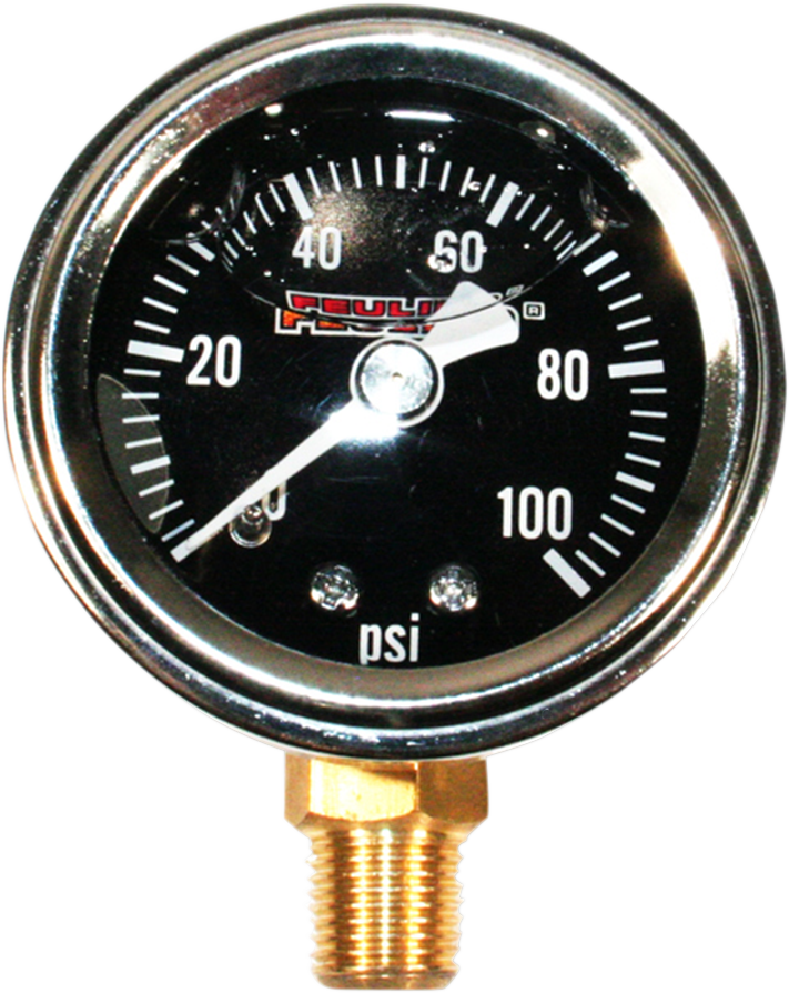 FEULING PARTS Liquid Filled Oil Pressure Gauge - 1.5" Dial - 1/8" Bottom Port - Black Face 9041