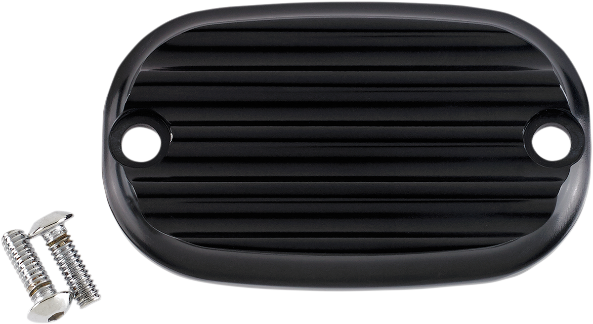 JOKER MACHINE Master Cylinder Cover - Finned - Black 08-01-1