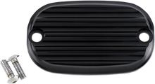 JOKER MACHINE Master Cylinder Cover - Finned - Black 08-01-1