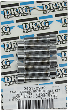DRAG SPECIALTIES Bolt Kit - Transmission Bearing Housing - Smooth/Socket-Head - Chrome - M8 MK783S