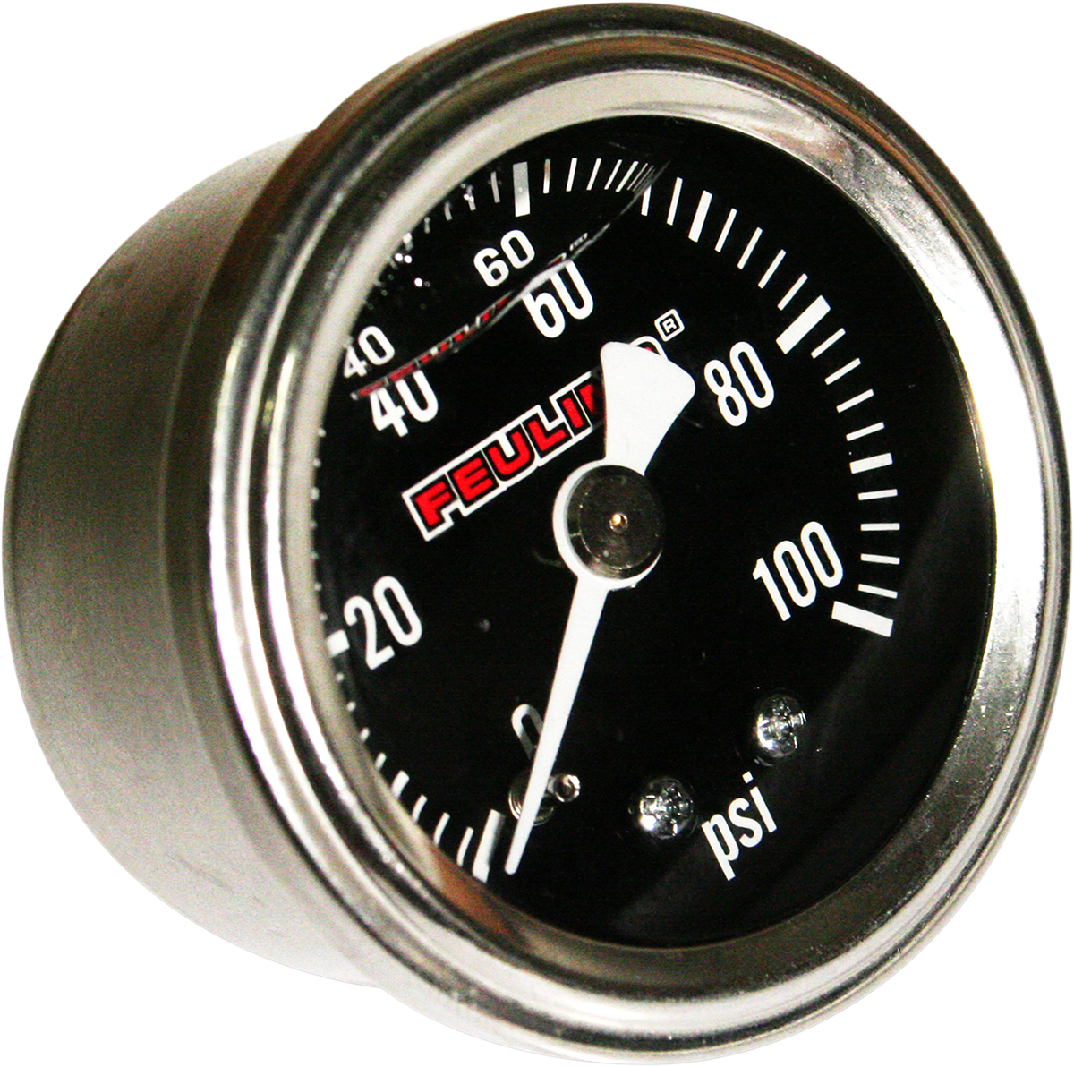 FEULING PARTS Liquid Filled Oil Pressure Gauge - 1.5" Dial - 1/8" Back Port - Black Face 9043