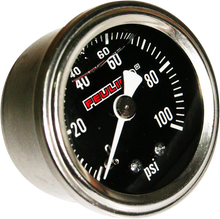 FEULING PARTS Liquid Filled Oil Pressure Gauge - 1.5" Dial - 1/8" Back Port - Black Face 9043