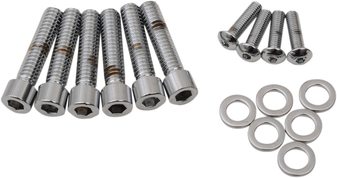 DRAG SPECIALTIES Bolt Kit - Handlebar Controls - Smooth/Socket-Head - Chrome - M8 MK784S