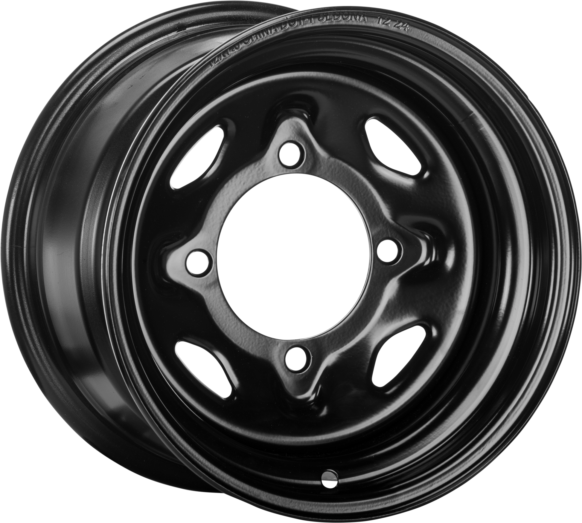 Sedona Steel 12x7 4/137 4+3 Blk Front